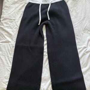 Kids Black Knit Pants